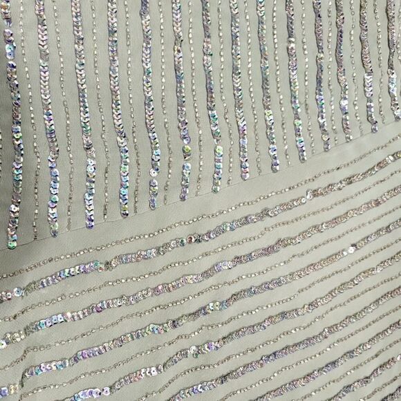 NWT Boden Sequin Skirt Size 18 Regular Green silver sequin A Line - Picture 2 of 4